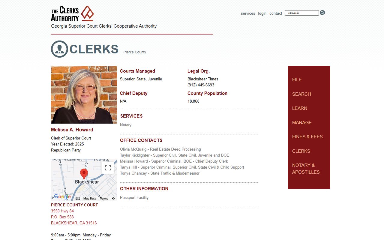Pierce County Clerk of Superior Court GSCCCA records