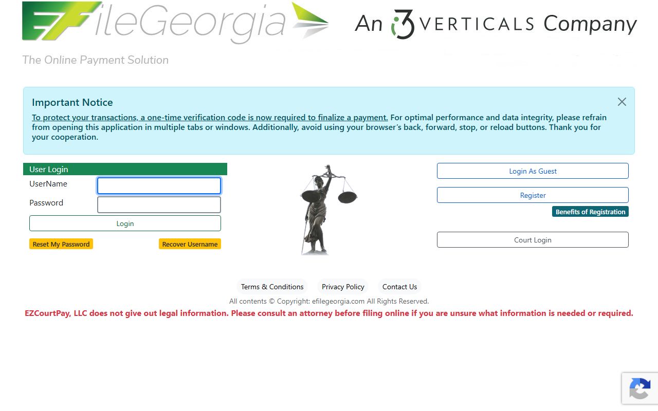 Pierce County court records eFile Georgia filing portal