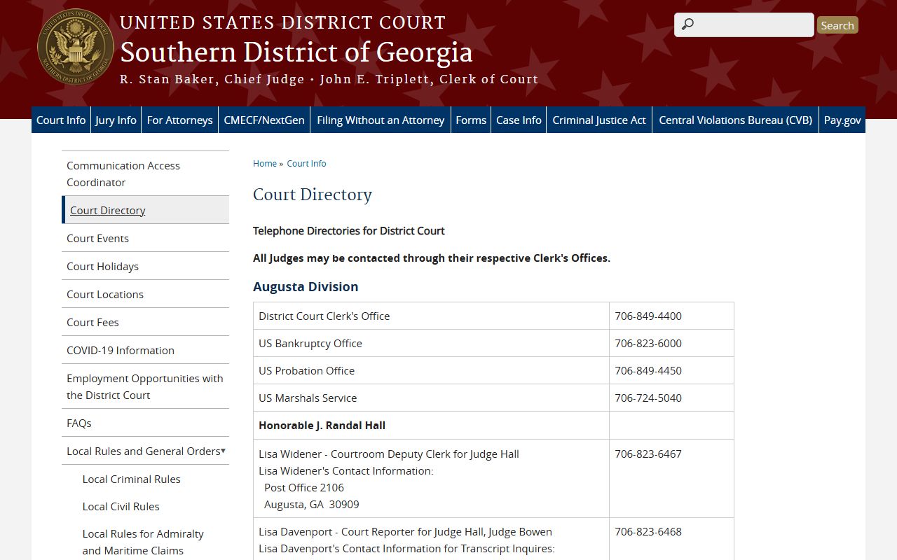 Pierce County Superior Court federal court directory distinction