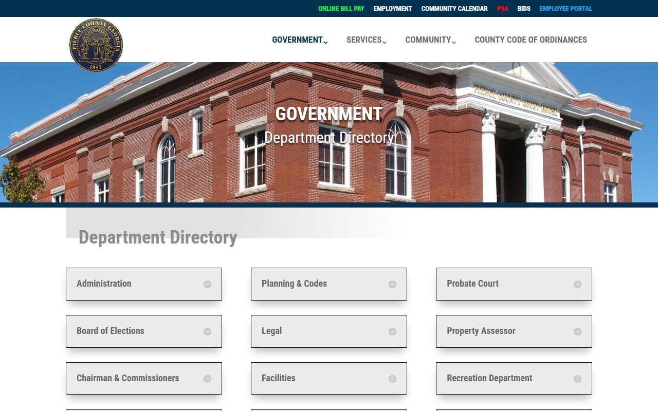 Pierce County court records department directory contacts